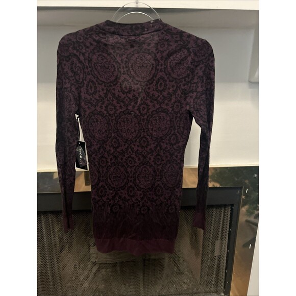 Women’s Worth New York XP Purple & Black 100% Wool Cardigan New With Tags - Picture 6 of 6